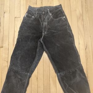 100% suede pants